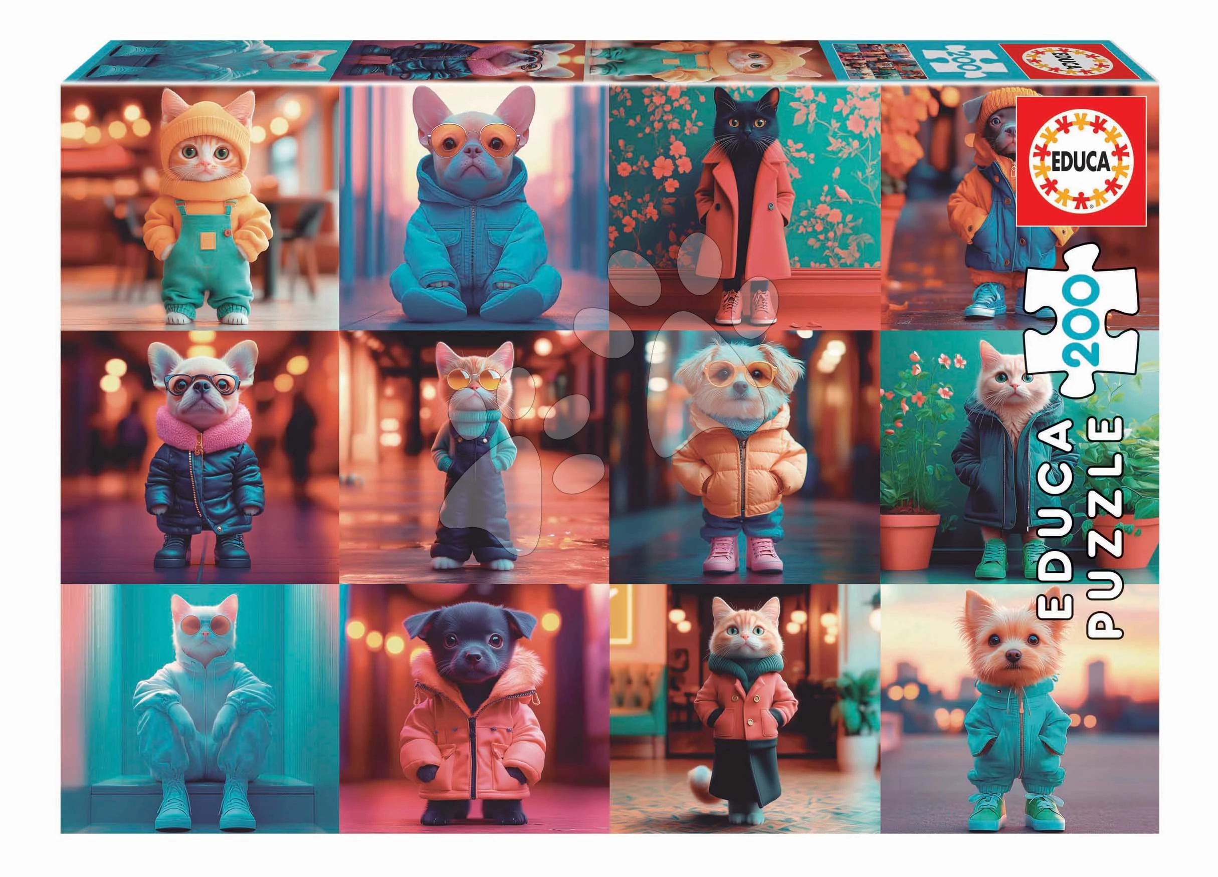 Puzzle Fashion Animals Educa 200 dielov od 6 rokov EDU20219