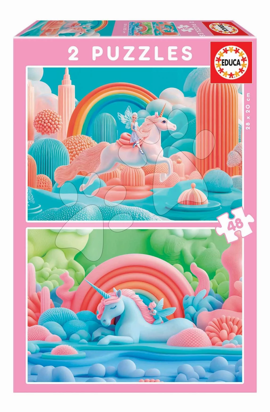 Puzzle Magic Unicorns Educa 2x48 dielov od 3 rokov  EDU20223