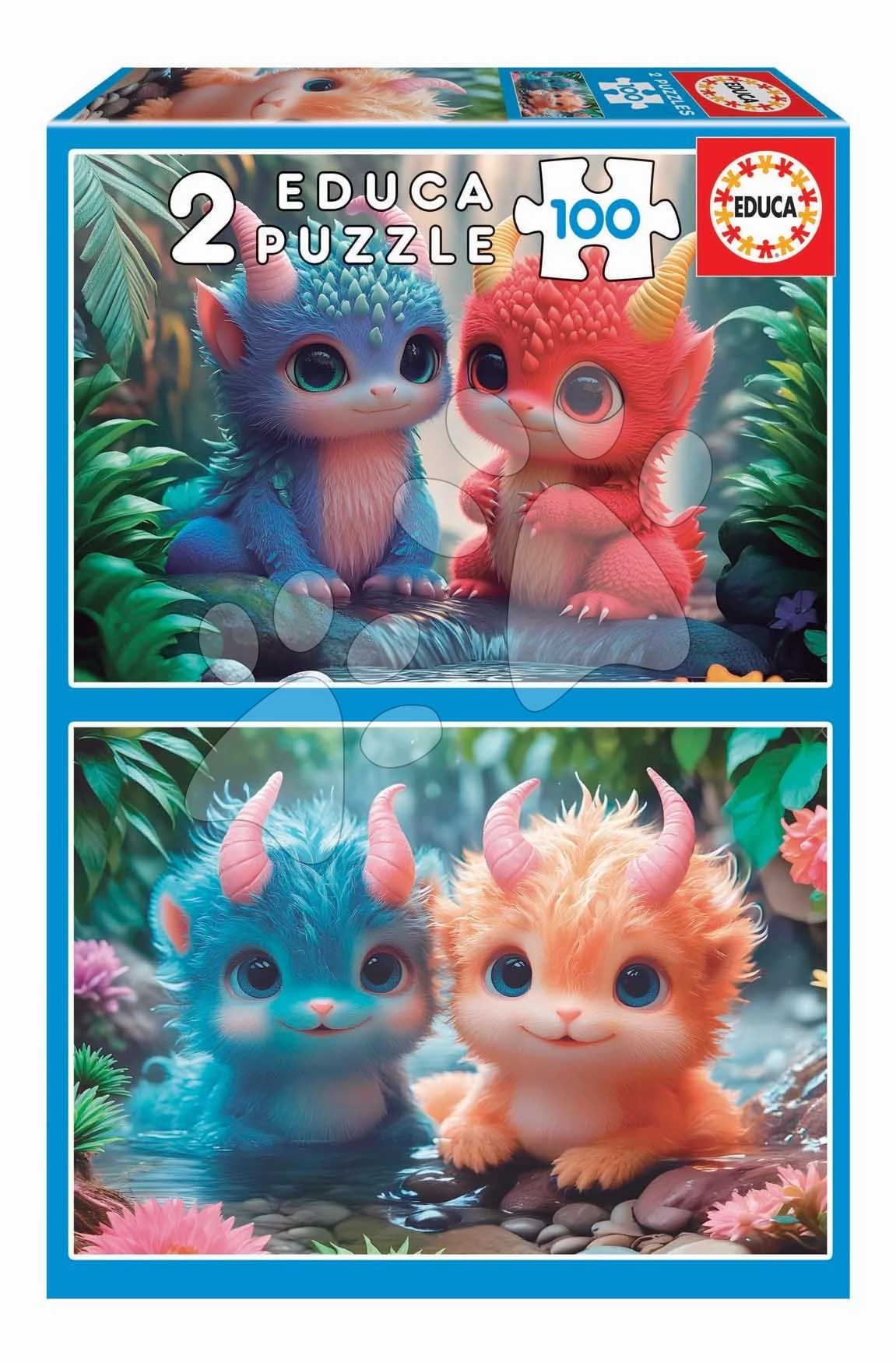 Puzzle Cute Monters Educa 2x100 dielov od 6 rokov EDU20224