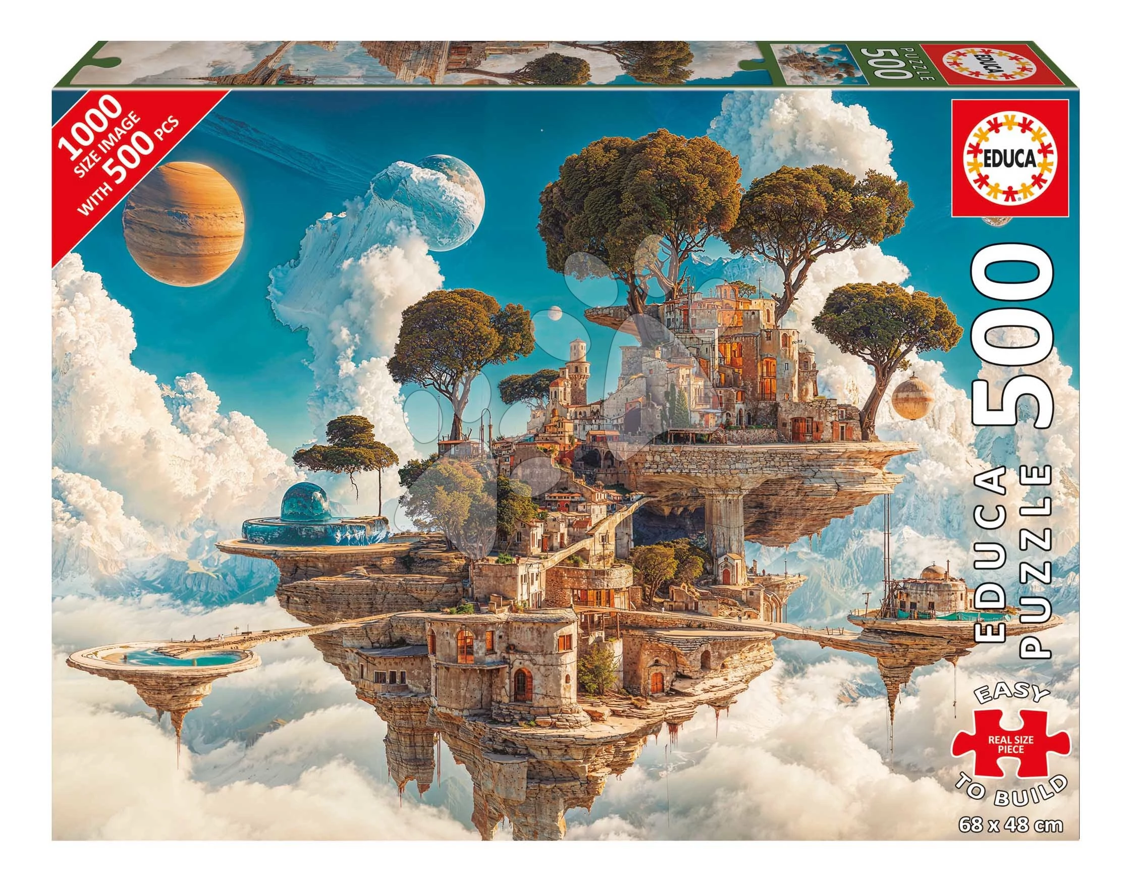 Puzzle Kingdom of Clouds Educa 500 dielov a Fix lepidlo od 11 rokov EDU20230