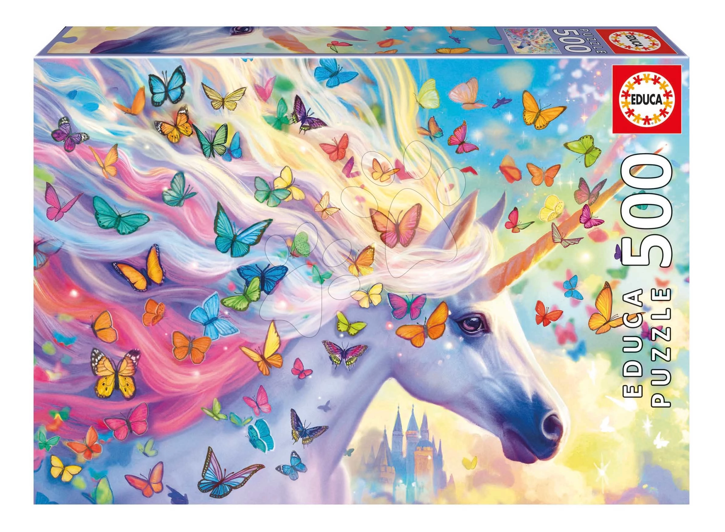 Puzzle Rainbow Unicorn Educa 500 dielov a Fix lepidlo od 11 rokov EDU20254