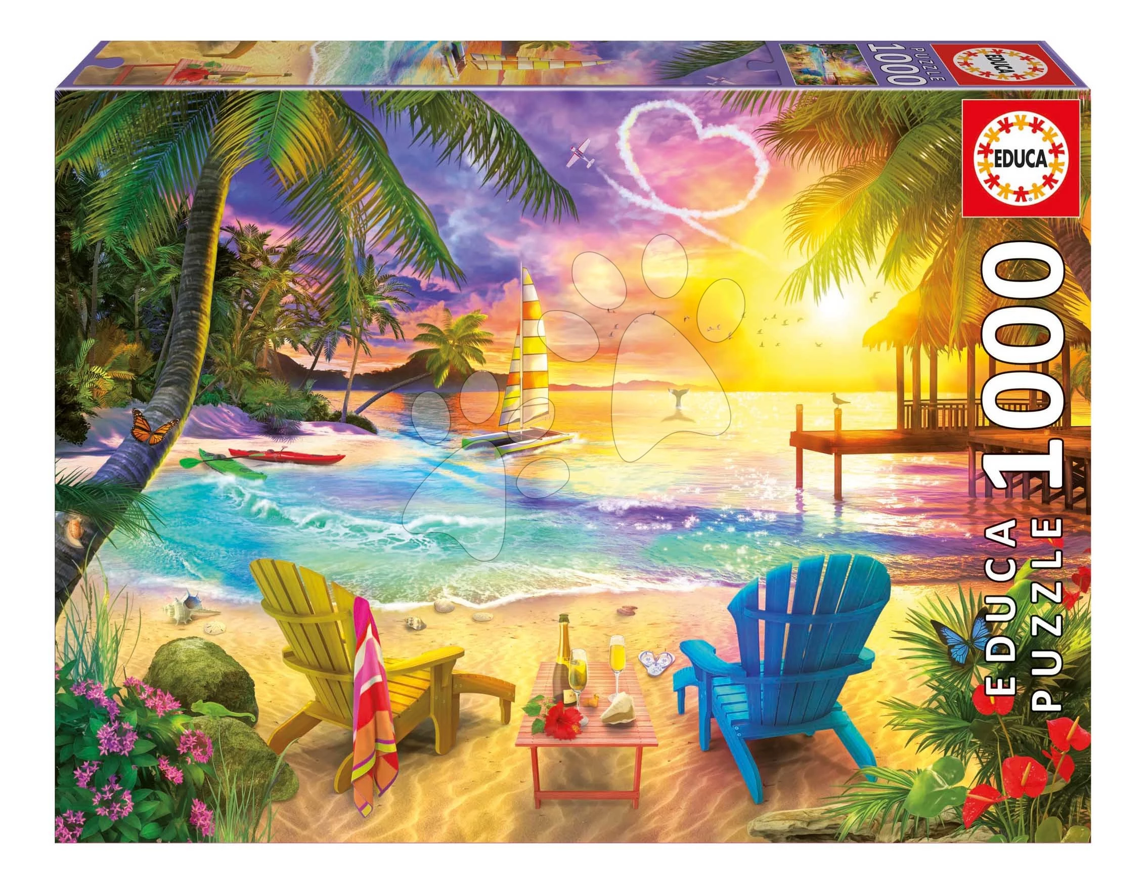 Puzzle Love Beach Educa 1000 dielov a Fix lepidlo od 11 rokov EDU20255