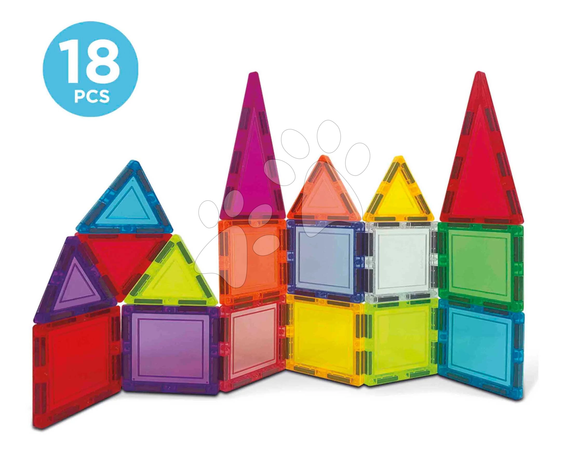 Mágneses építőjáték tokban Magnetics Pocket Educa 18 színes darab