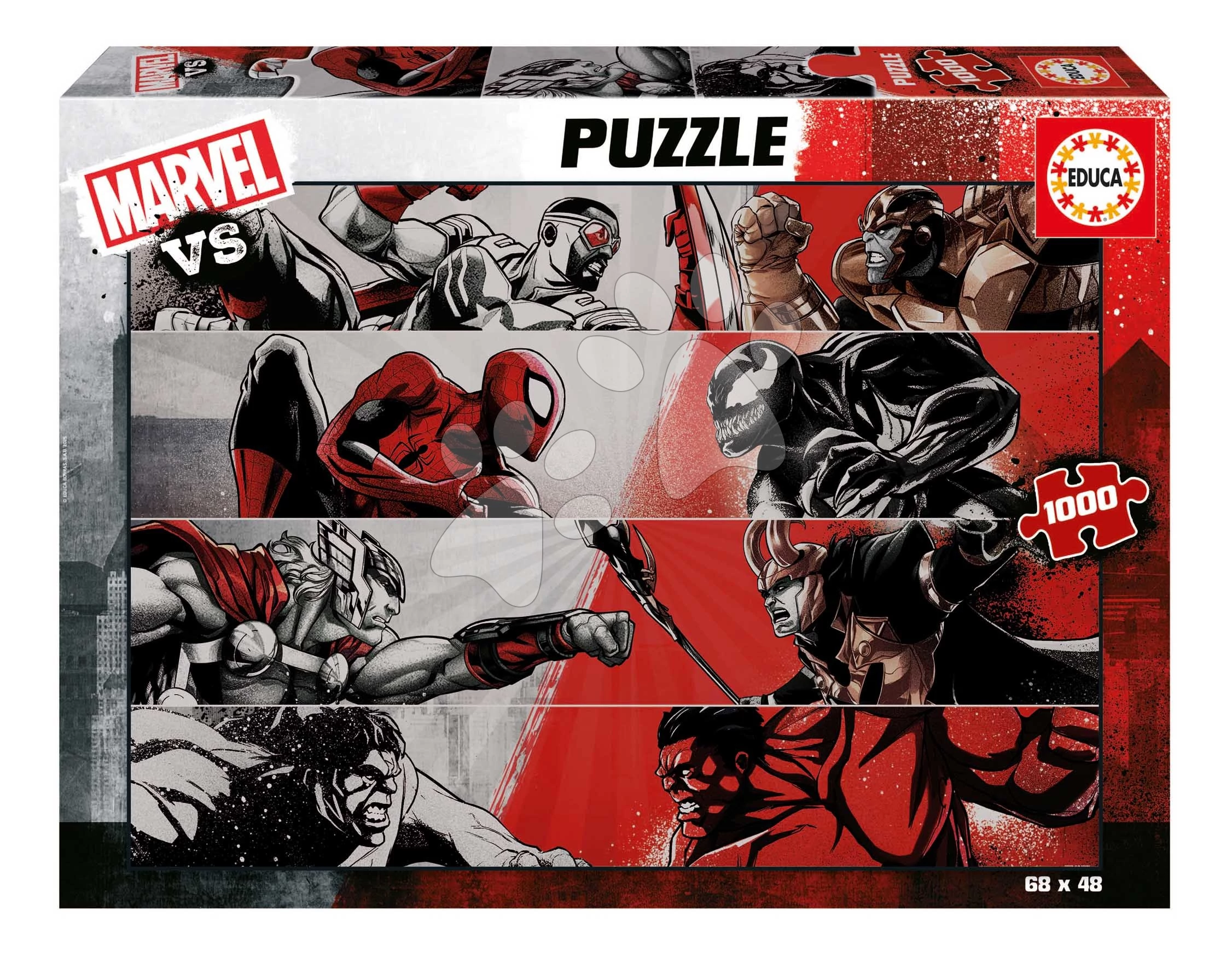 Puzzle Marvel VS Educa 1000 dielov a Fix lepidlo od 11 rokov EDU20279