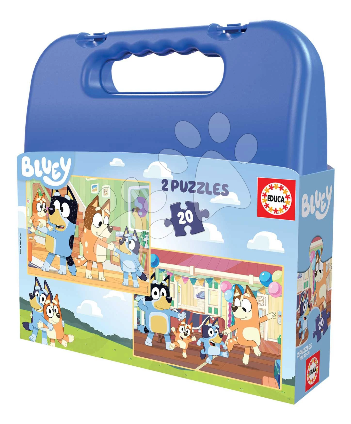Puzzle v kufríku Bluey Educa 2x20 dielov od 3 rokov EDU20348