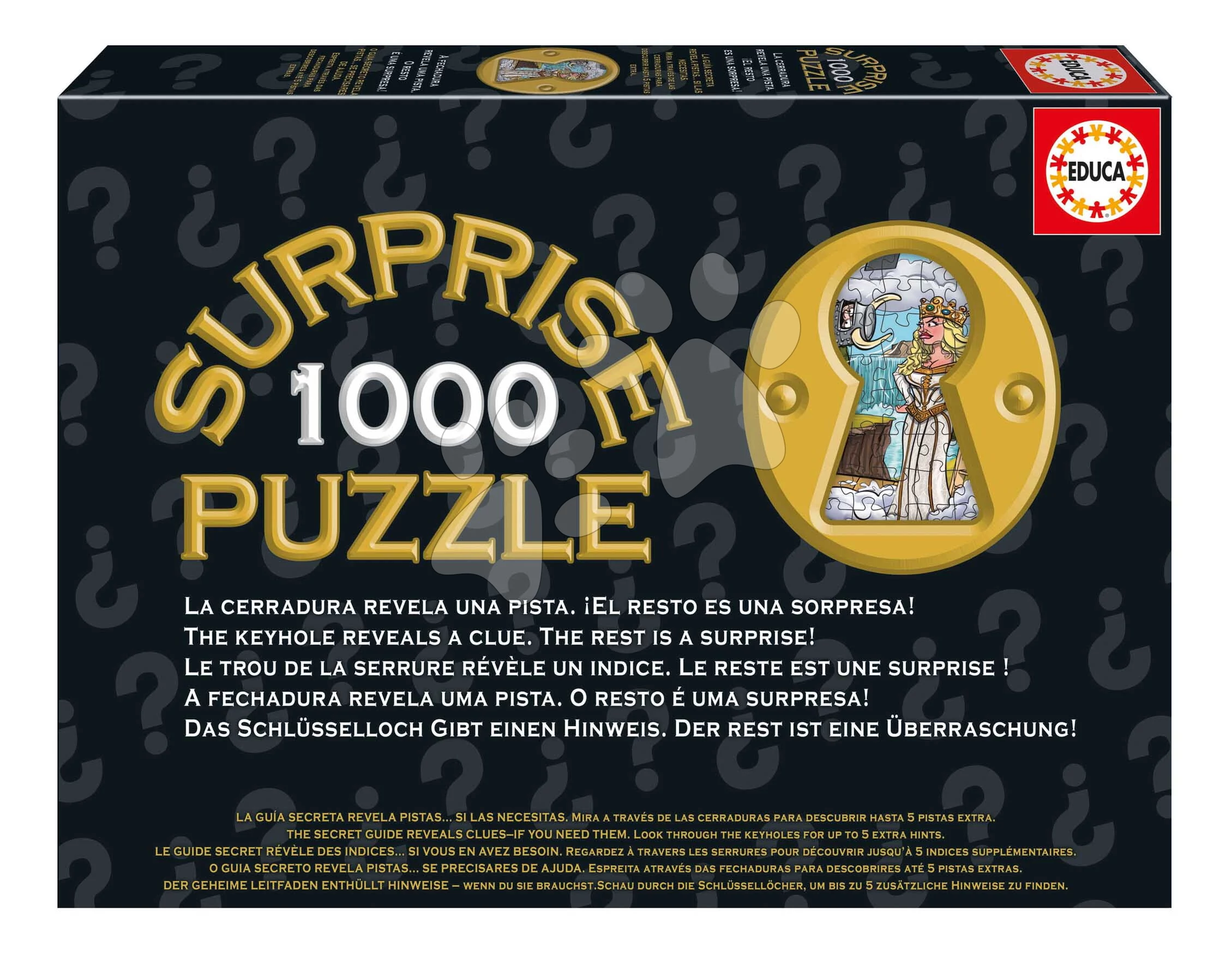 Puzzle meglepivel Knights Round Table Surprise Educa 1000 darabos és Fix ragasztó 14 évtől