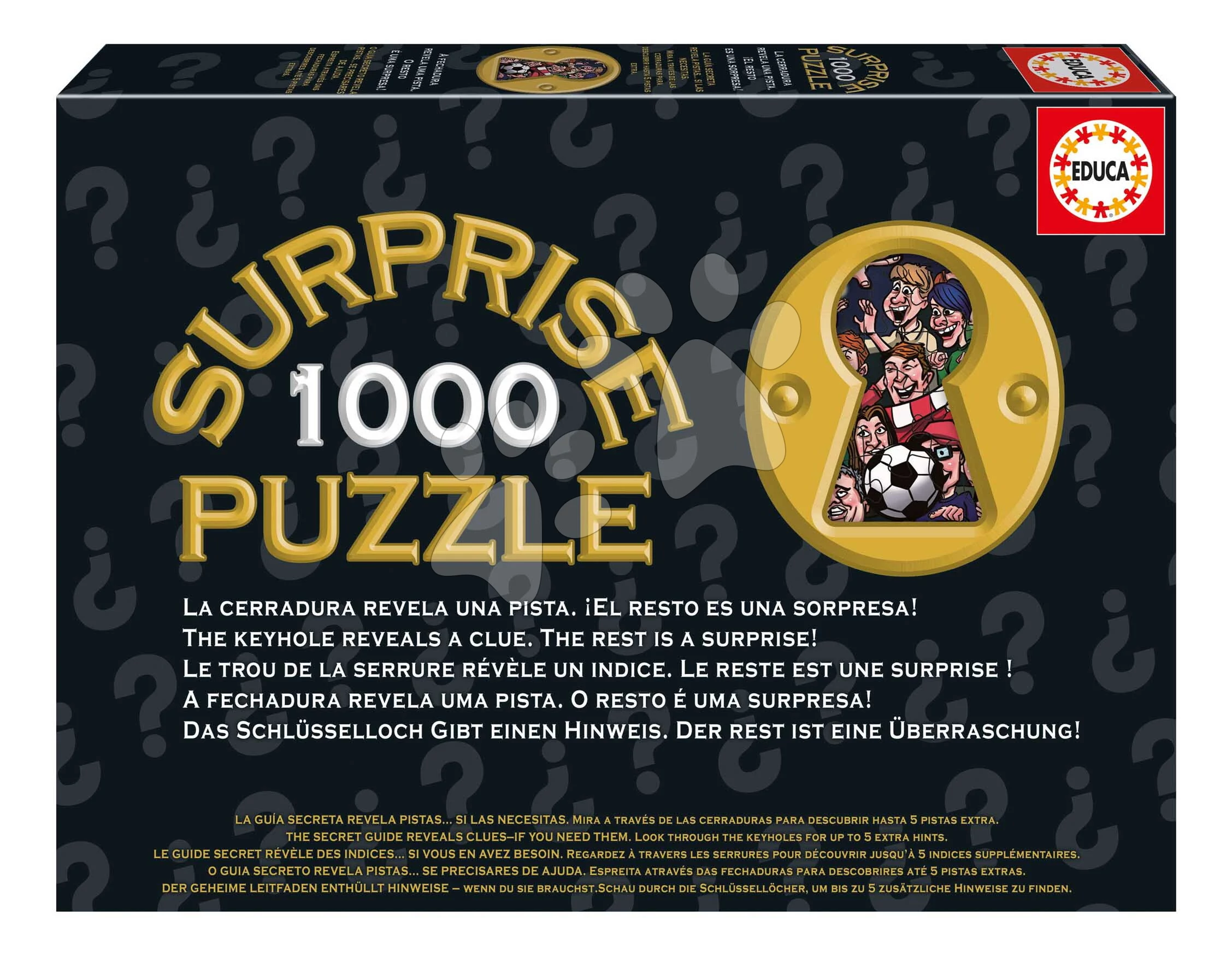 Puzzle meglepivel 1000 Shoot! Surprise Educa 1000 darabos és Fix ragasztó 14 évtől