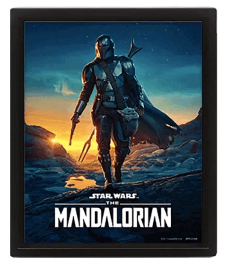 Star Wars: The Mandalorian (NIGHTFALL) keretezett poszter
