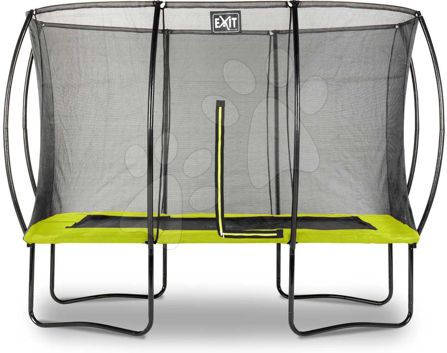 Trambulin védőhálóval Silhouette trampoline Exit Toys 214*305 cm zöld