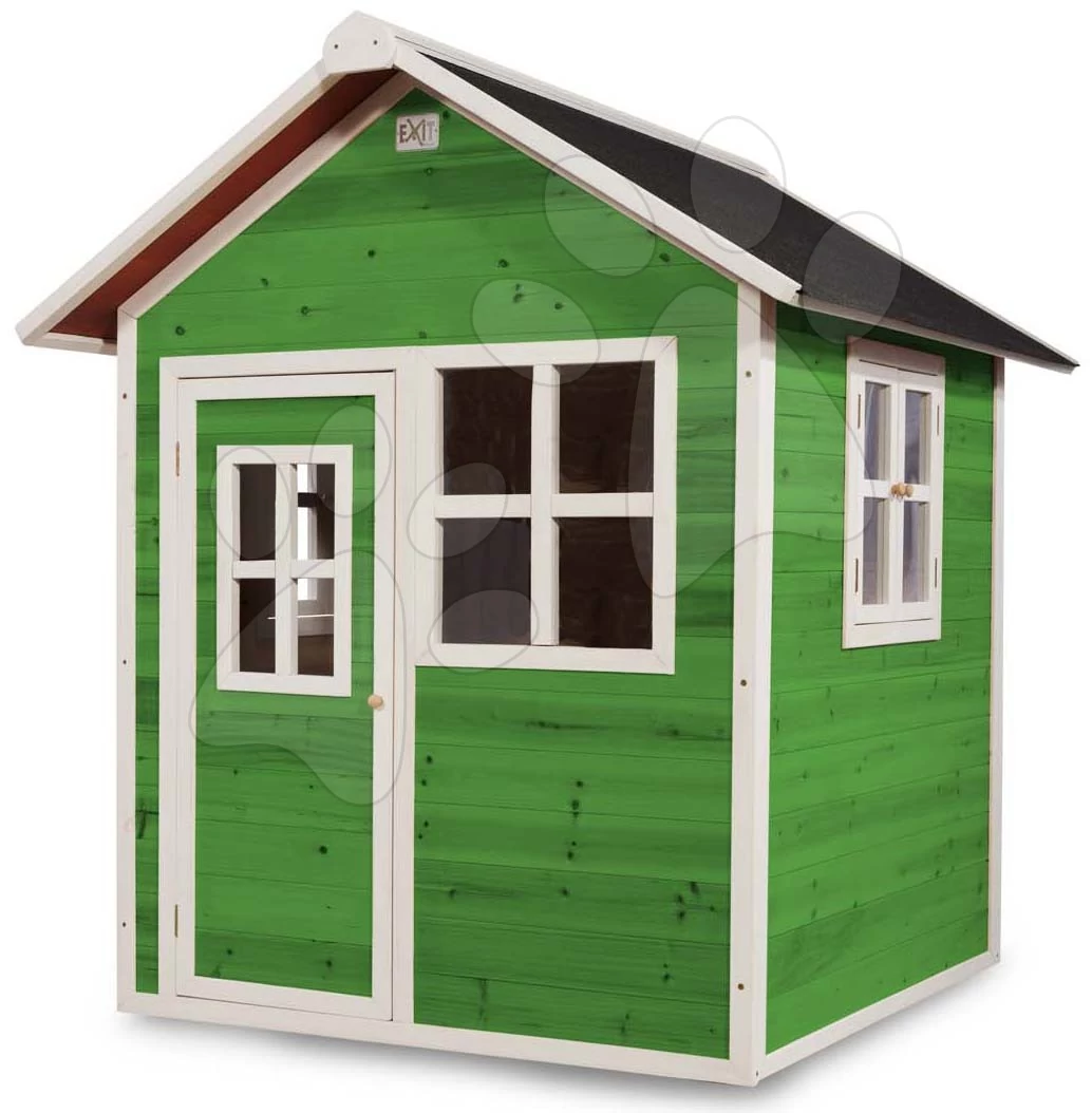 Házikó cédrusból Loft 100 Green Exit Toys vízhatlan tetővel zöld