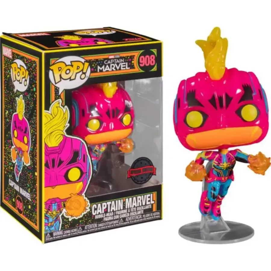 Funko Pop! Marvel Captain Marvel: Black Light - Captain Marvel figura #908