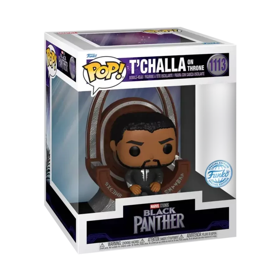 Funko Pop! Deluxe Marvel: Black Panther - T’Challa on Throne figura #1113
