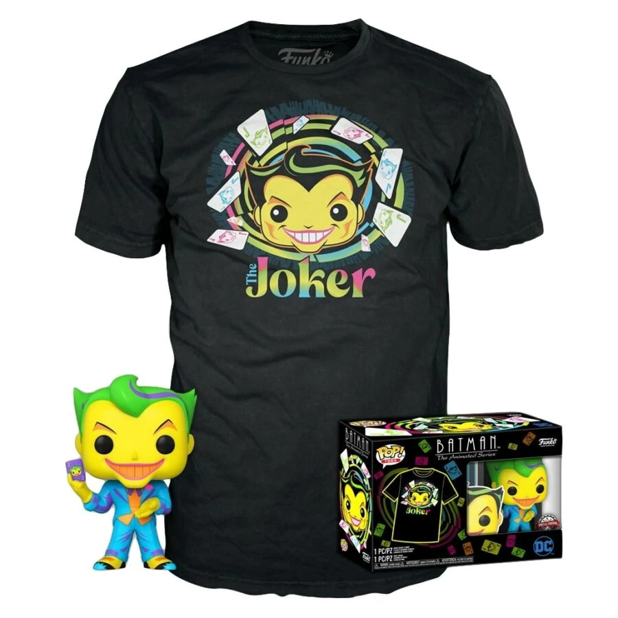 Funko Pop! & Tee: DC Comics - Joker Blacklight figura és póló (S)