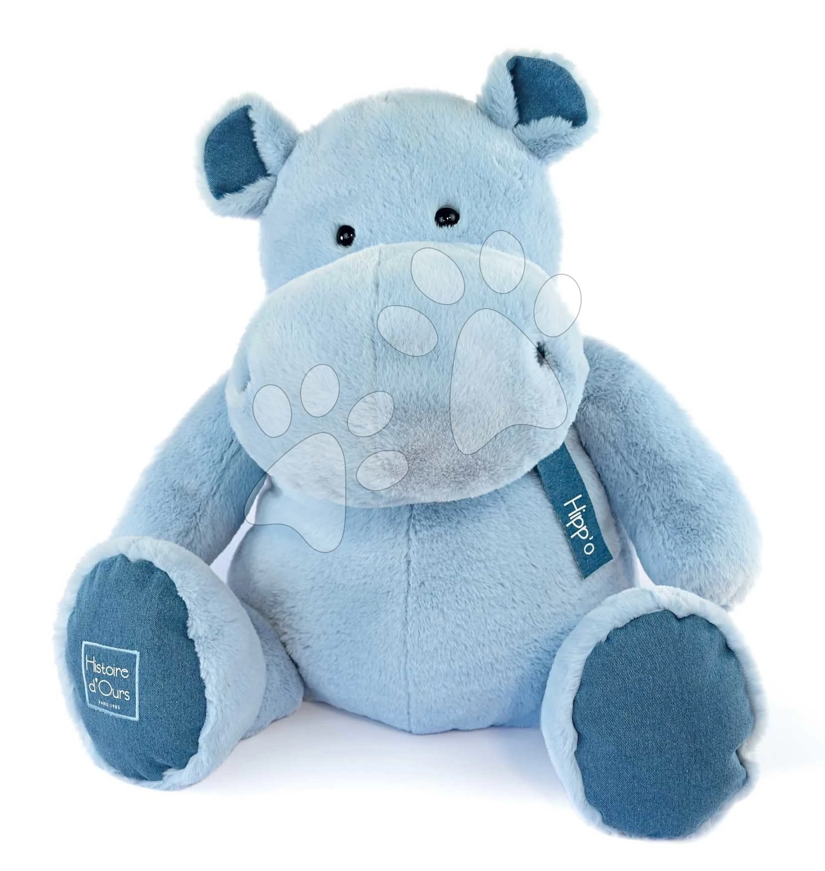 Plyšový hroch Hippo Blue Jean Histoire d’ Ours modrý 85 cm od 0 mes HO3215
