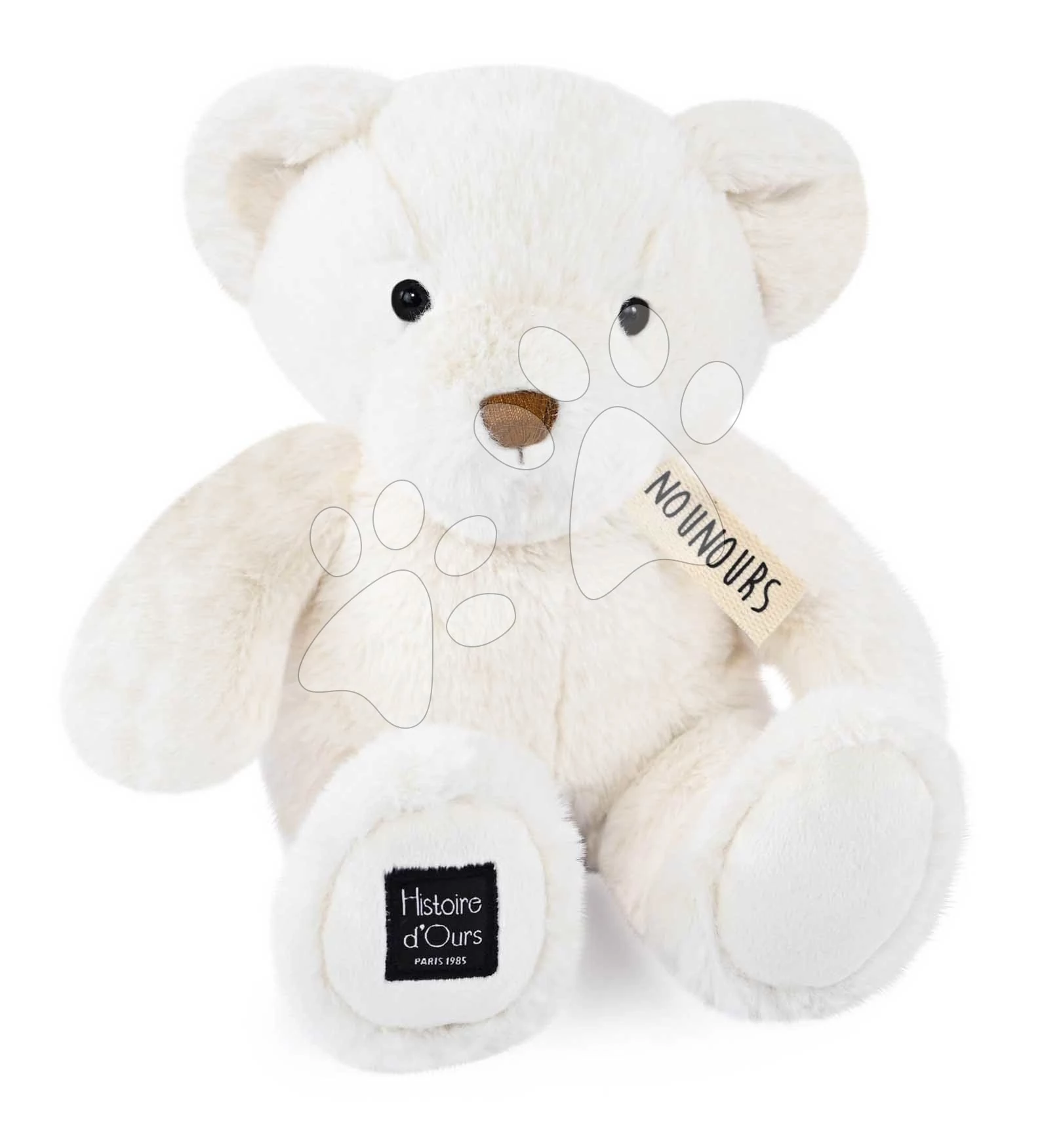 Plyšový medvedík Le Nounours White Histoire d’ Ours biely 28 cm od 0 mes HO3220