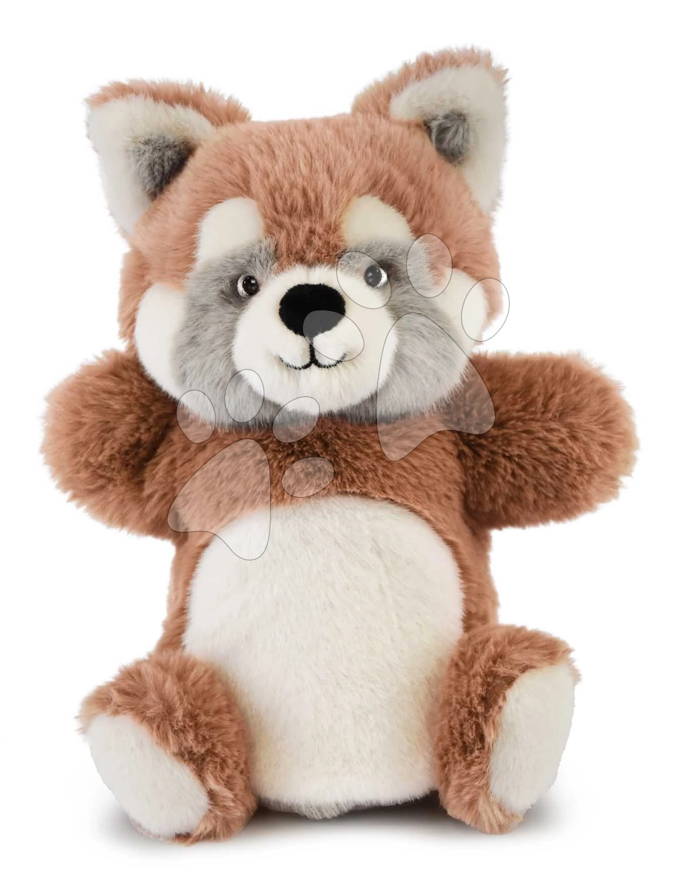 Plüss vörös macskamedve kesztyűbáb The Glue Pots Red Panda Puppet Histoire d’ Ours barna 24 cm 0 hó-tól HO3374