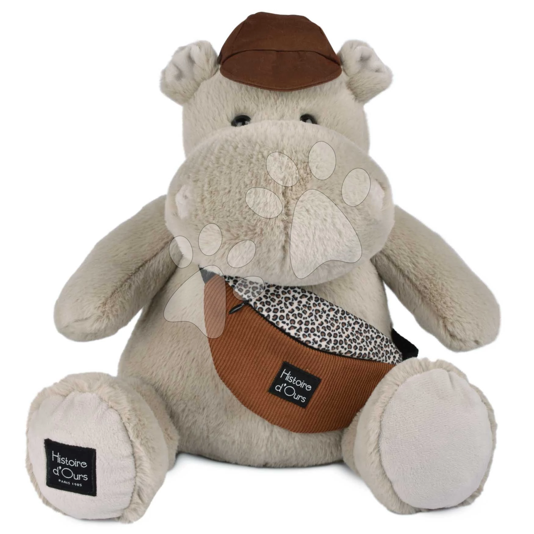 Plüss víziló övtáskával Hello Brook! Hippo Histoire d’ Ours bézs 38 cm 0 hó-tól