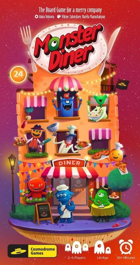 Monster diner társasjáték, multinyelvű