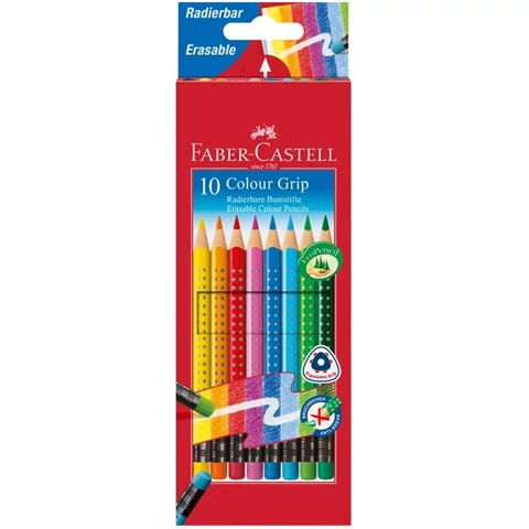 Színes ceruza 10db-os szett radírvéggel - Faber-Castell