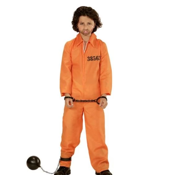 Narancssárga rab jelmez 128cm