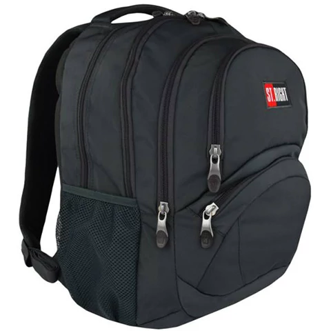 St.Right Gray BP-05 ötrekeszes iskolatáska, hátizsák szürke színben 17