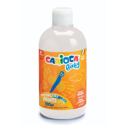 Baby ujjfesték fehér színben 500ml-es flakonban - Carioca