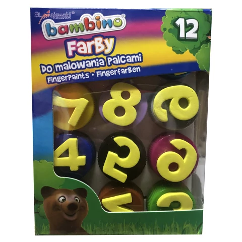 Bambino: Ujjfesték nyomdával 12db-os készlet
