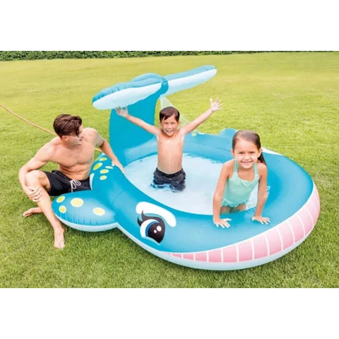 Intex: Spriccelős bálna medence 201x196x91cm