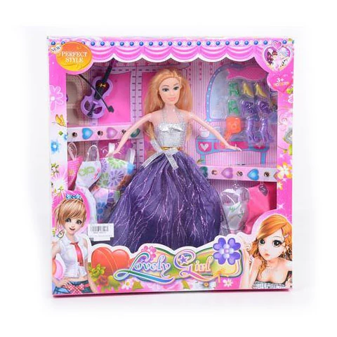 Stílusos hegedűművész baba kiegészítőkkel 28cm