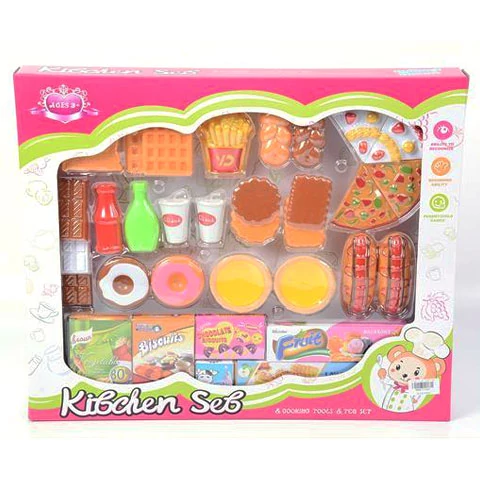 Játék élelmiszer szett édességgekkel