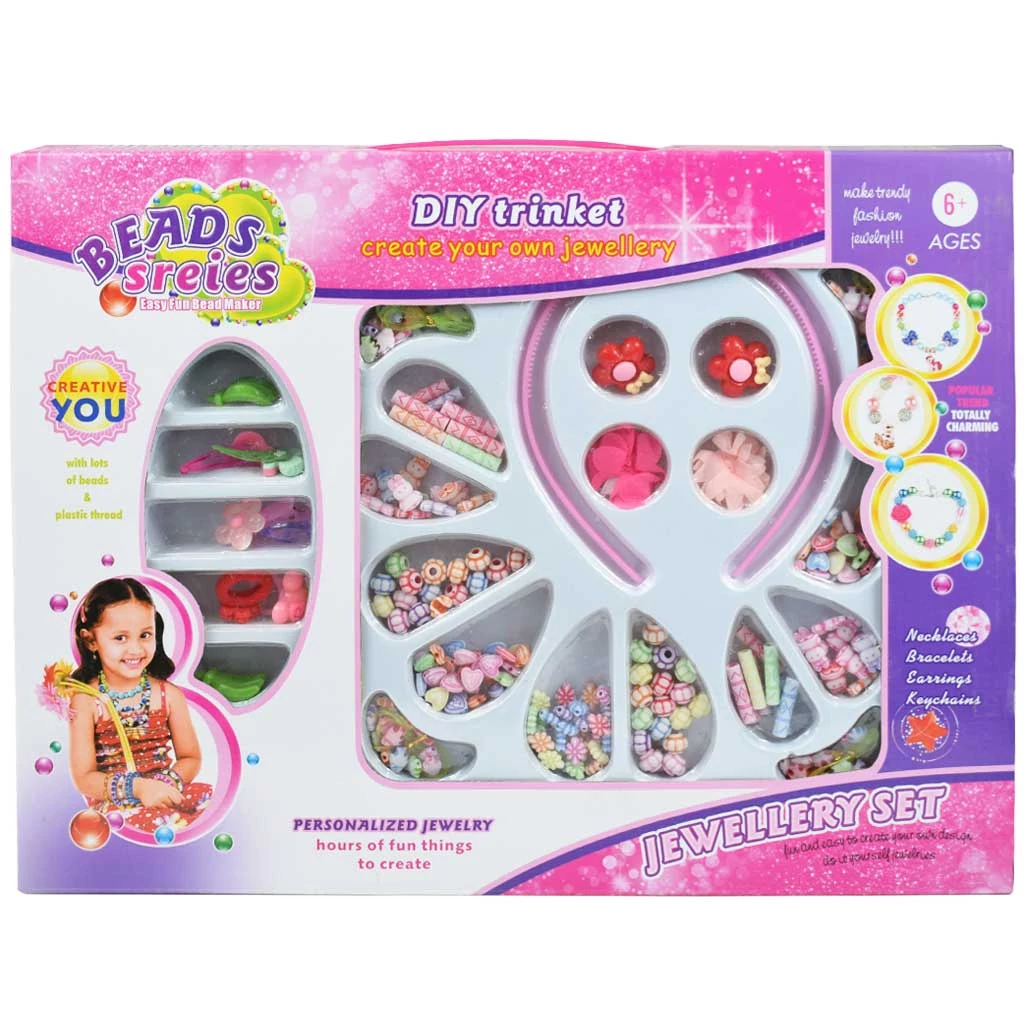 Beads Series: Ékszerkészítő szett 200+ színes gyönggyel és hajpánttal