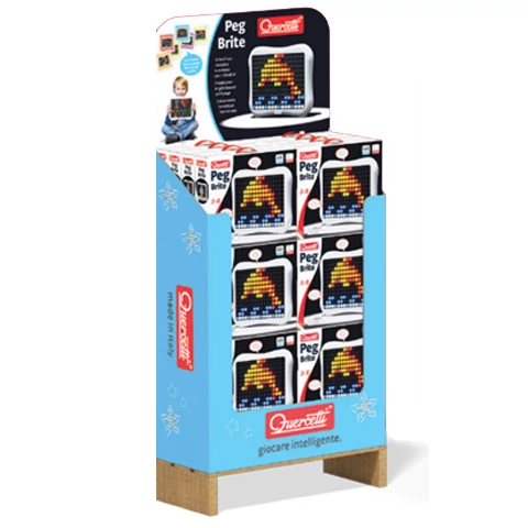 Quercetti álló üres display 70x155x30cm