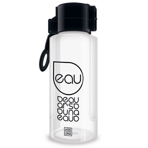 Fekete átlátszó kulacs 650ml