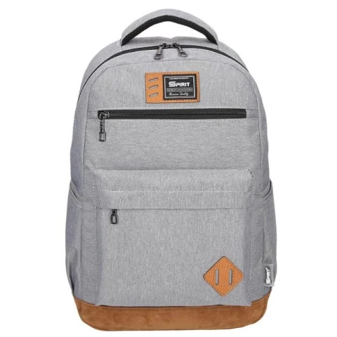 Spirit: Timeline ezüstszürke-barna iskolatáska hátizsák 44x31x14cm