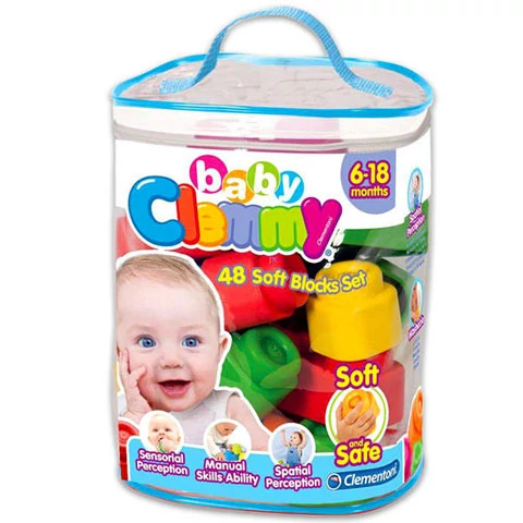 Clemmy puha építőkocka szett 48 db-os - Clementoni