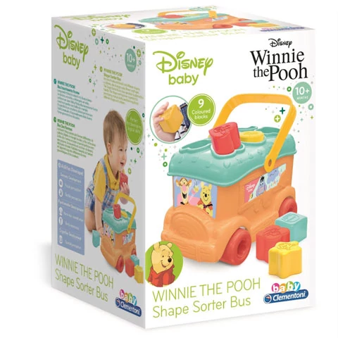 Disney Baby: Micimackó formaválogató busz - Clementoni