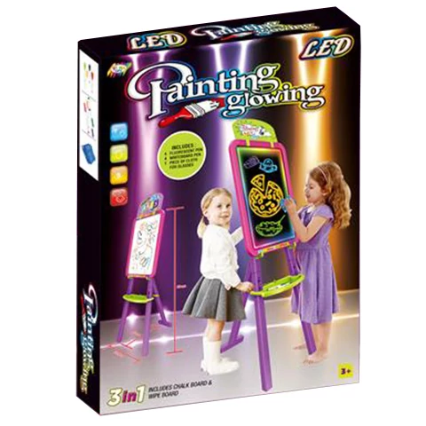 LED háttérvilágítású multifunkciós 3 az 1-ben rajztábla lányos színben