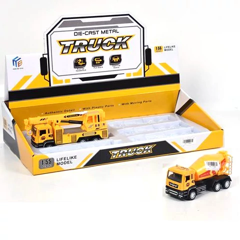 Hátrahúzós építőipari jármű 1:55 kétféle változatban