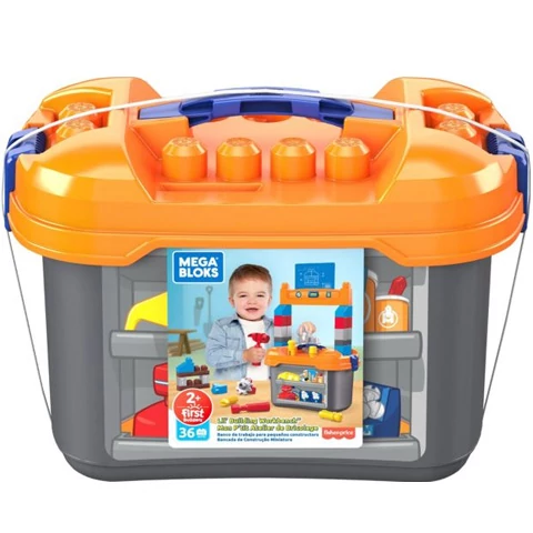 Mega Bloks: Első építőszettem Munkapad játékszett 36db-os - Mattel