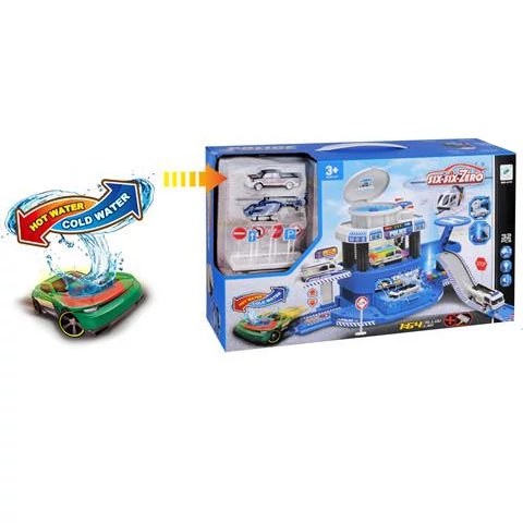 Rendőrállomás játékszett színváltós kisautóval, fénnyel és hanggal