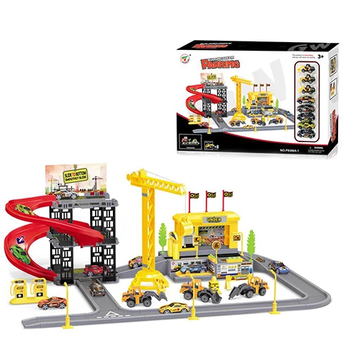 Building Dream darus parkolóház építőipari járművekkel