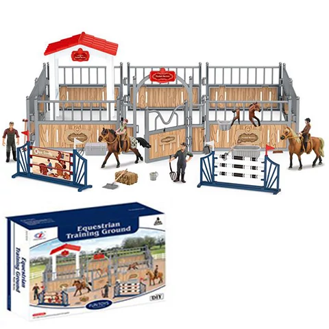 Prémium lovarda játékszett figurákkal, karámmal és kiegészítőkkel