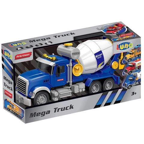 Mega Truck: Betonkeverő mixer teherautó fénnyel és hanggal 40x14x21cm