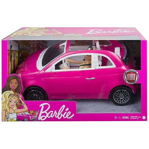 Barbie: Fiat 500 autó Barbie babával - Mattel