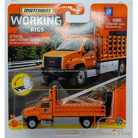 Matchbox: Munkagépek - GMC 3500 Szállító platós kisautó - Mattel