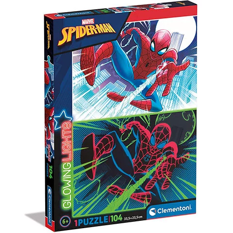 Marvel: Pókember fluoreszkáló puzzle 104db-os - Clementoni