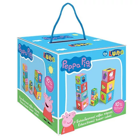 Peppa malac puha építőkocka 10db-os szett