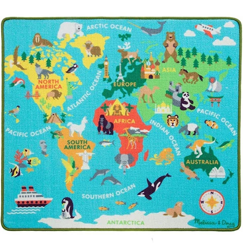 A világ körül játszószőnyeg 100x90cm - Melissa & Doug