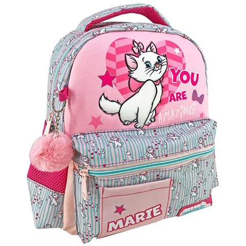 Marie cica 3D mintás ovis hátizsák 27x10x31cm