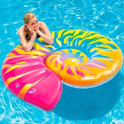 Szivárványos tengeri csigaház matrac 157x127x25cm - Intex